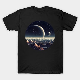 Low Poly Space View T-Shirt